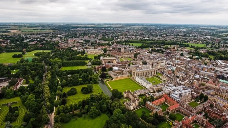 An aerial shot of Cambridge, UK. (Image: Getty/PhotoLondonUK)
