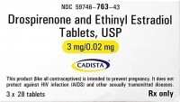 Drospirenone and Ethinyl Estradiol Tablets USP, 3 mg/0.02 mg carton showing Product Name, NDC Number, and Company Logo. (Photo: Business Wire)
