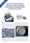 It’s True: Correct Use Of Ultrasonic Cleaning Really Can Reduce Cleaning Time By More Than 50%