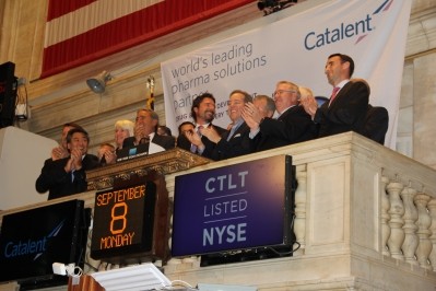 Catalent bringing in the closing of the New York Stock Exchange on Monday.