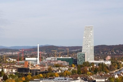 The Roche tower dominating the Basel, Switzerland skyline. Image: iStock/olli0815 