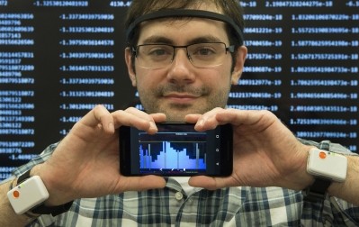 IBM Research Data Scientist Eric Clark explores wearable technologies that could help monitor and analyze biological data from study subjects on Thursday, April 7, 2016 at IBM's T. J. Watson Research Center in Yorktown, NY. (Image: IBM)