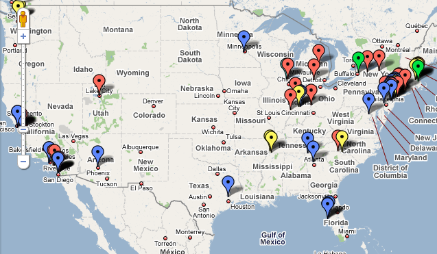 Exclusive interactive map of employment ups and downs in 2008