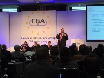 Joerg Windisch speaking at the EGA-EBG Conference in Tower Hill, London. (Image: EGA)