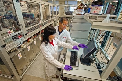 Lilly scientists working at an R&D facility