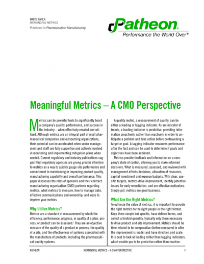 Meaningful Metrics – A CMO Perspective