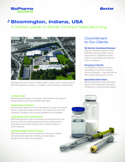 Sterile Injectables Contract Manufacturing