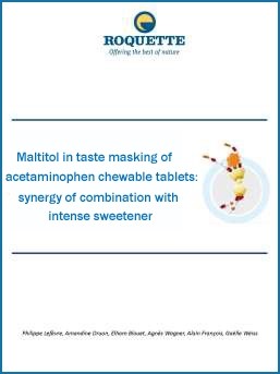 Maltitol in taste masking of acetaminophen chewable tablets:  A synergy of combination