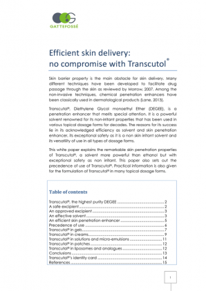 Efficient skin delivery: no compromise with Transcutol®