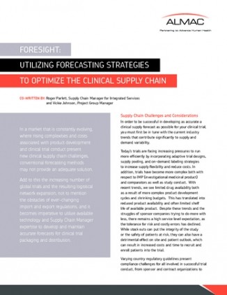 Forecasting strategies to optimize clinical trials