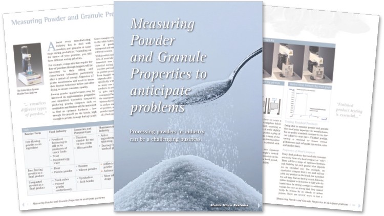 How to measure powder and granule flow properties