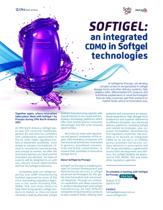 SOFTIGEL: an integrated CDMO in Softgel  technologies